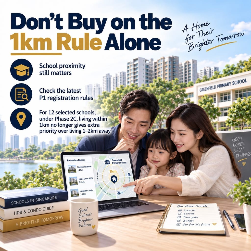 Why Singapore Home Buyers Should Not Rely on the 1km School Rule Alone